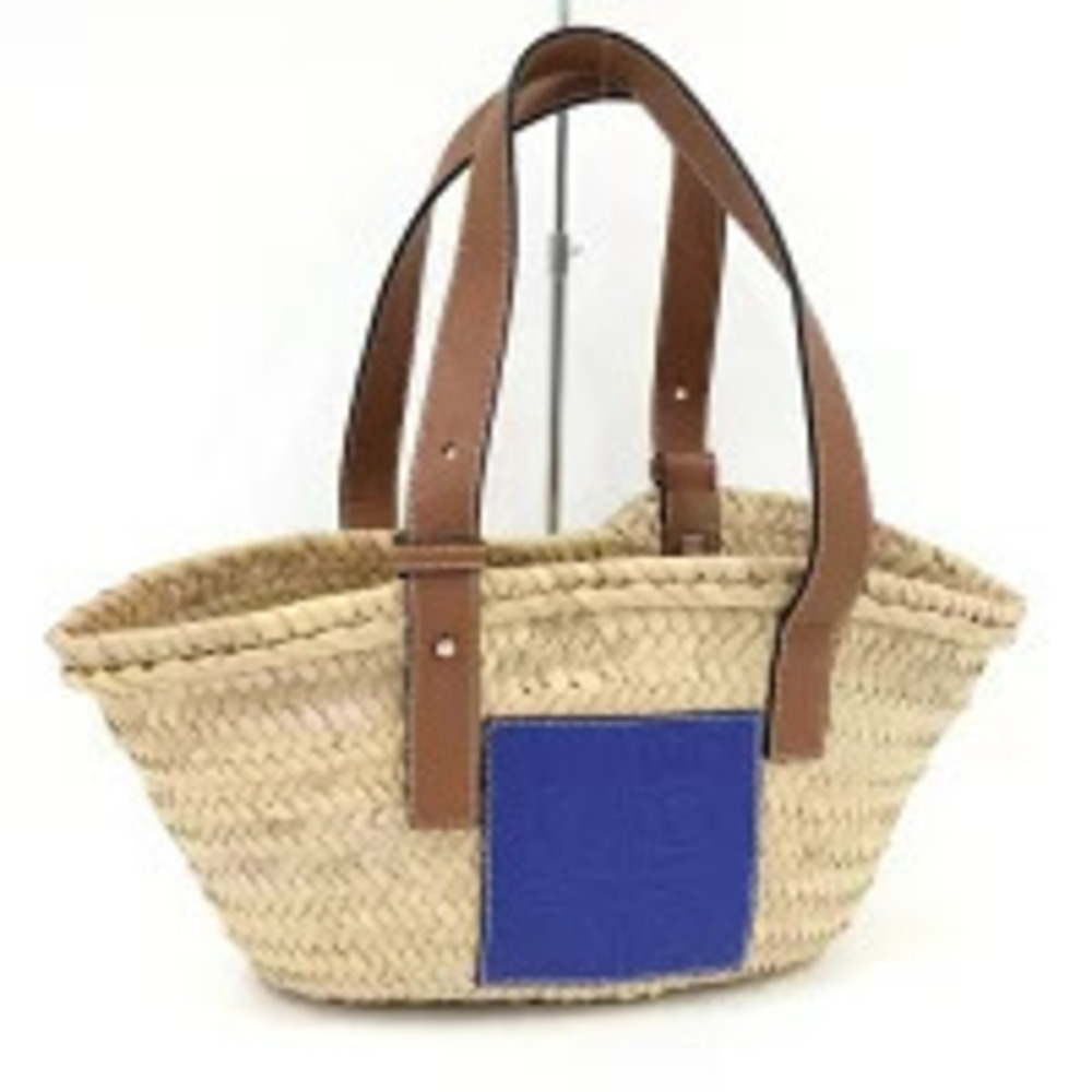 Loewe Basket Tote Bag Blue Brown